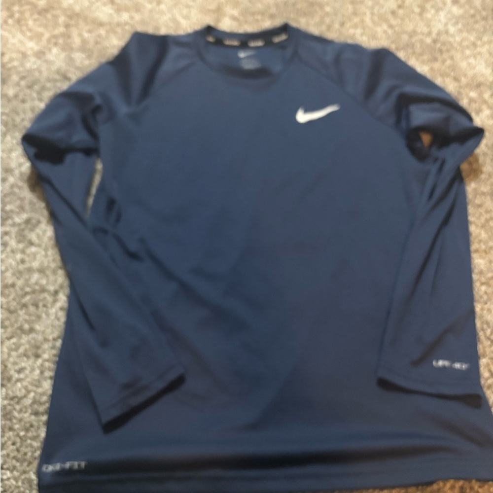 Nike Swim Navy Dri-FIT Top swim men’s small - navy